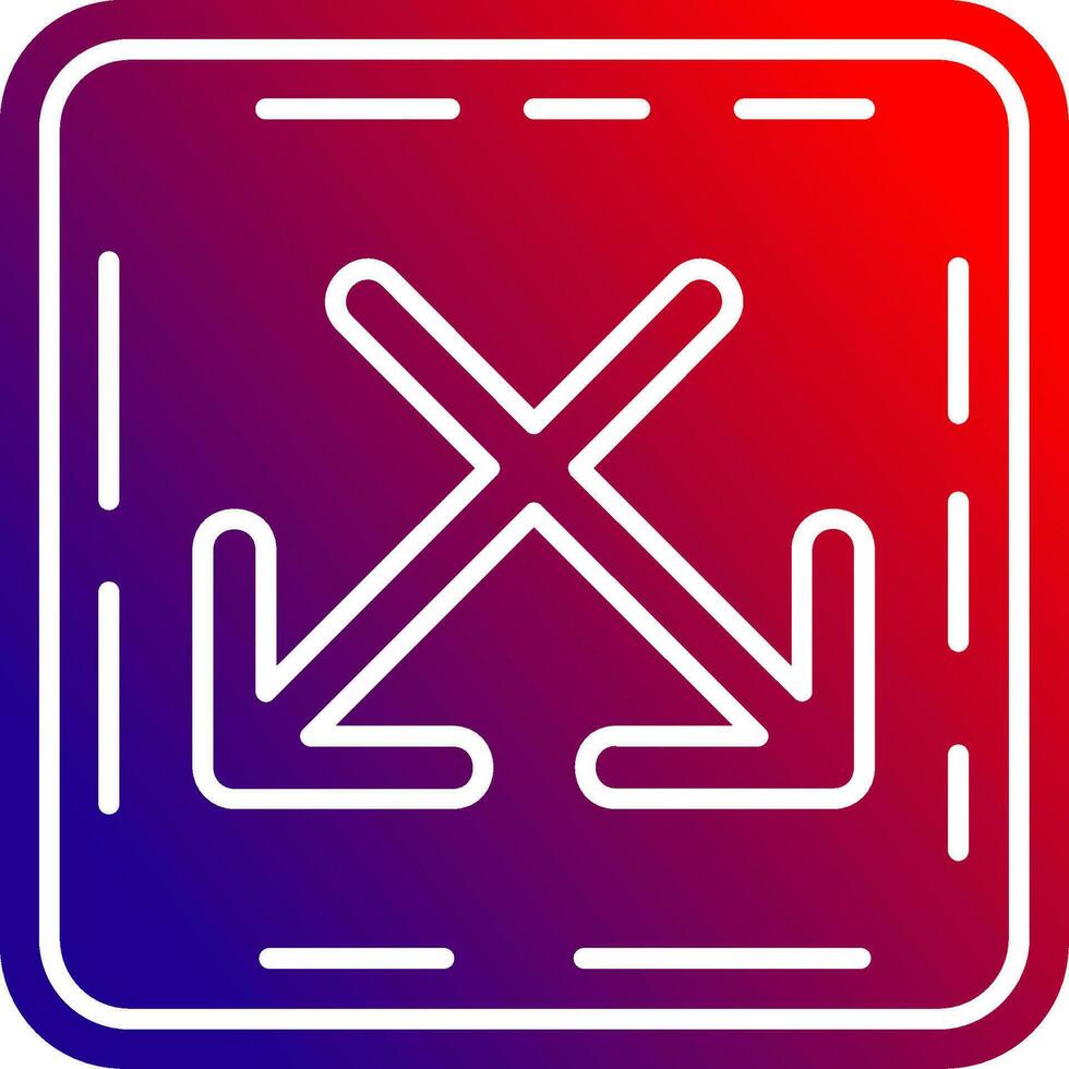 Intersect Solid Gradient Icon vector