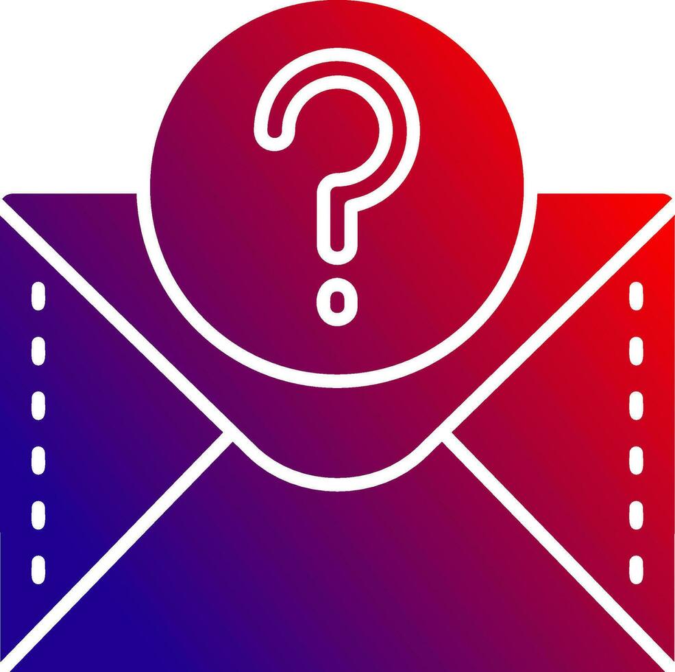 Question mark Solid Gradient Icon vector