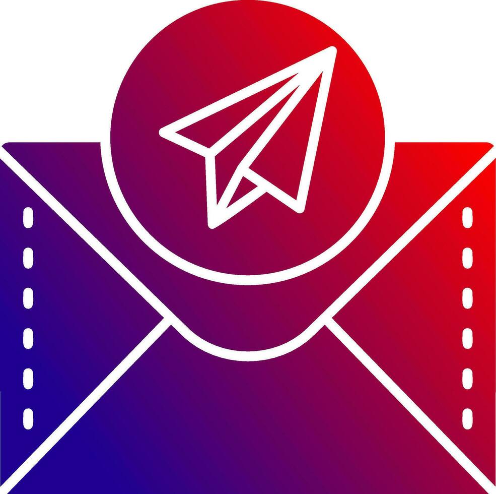 Send Solid Gradient Icon vector