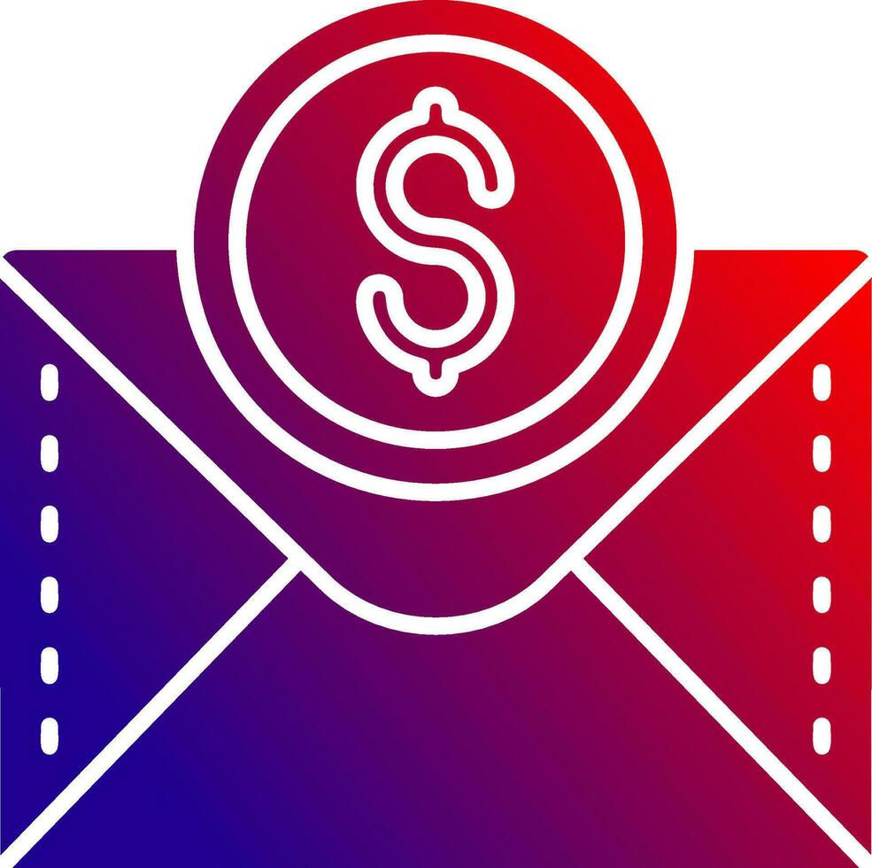 Dollar Solid Gradient Icon vector