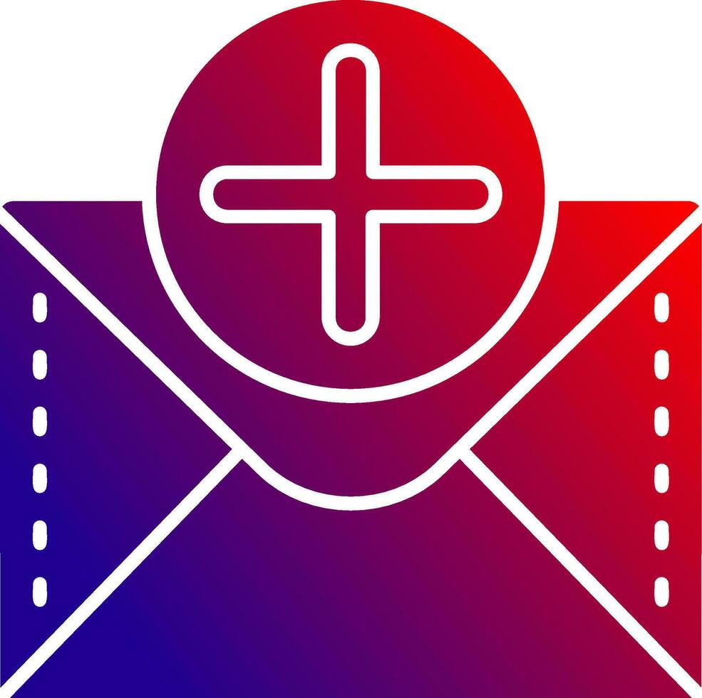 Plus Solid Gradient Icon vector