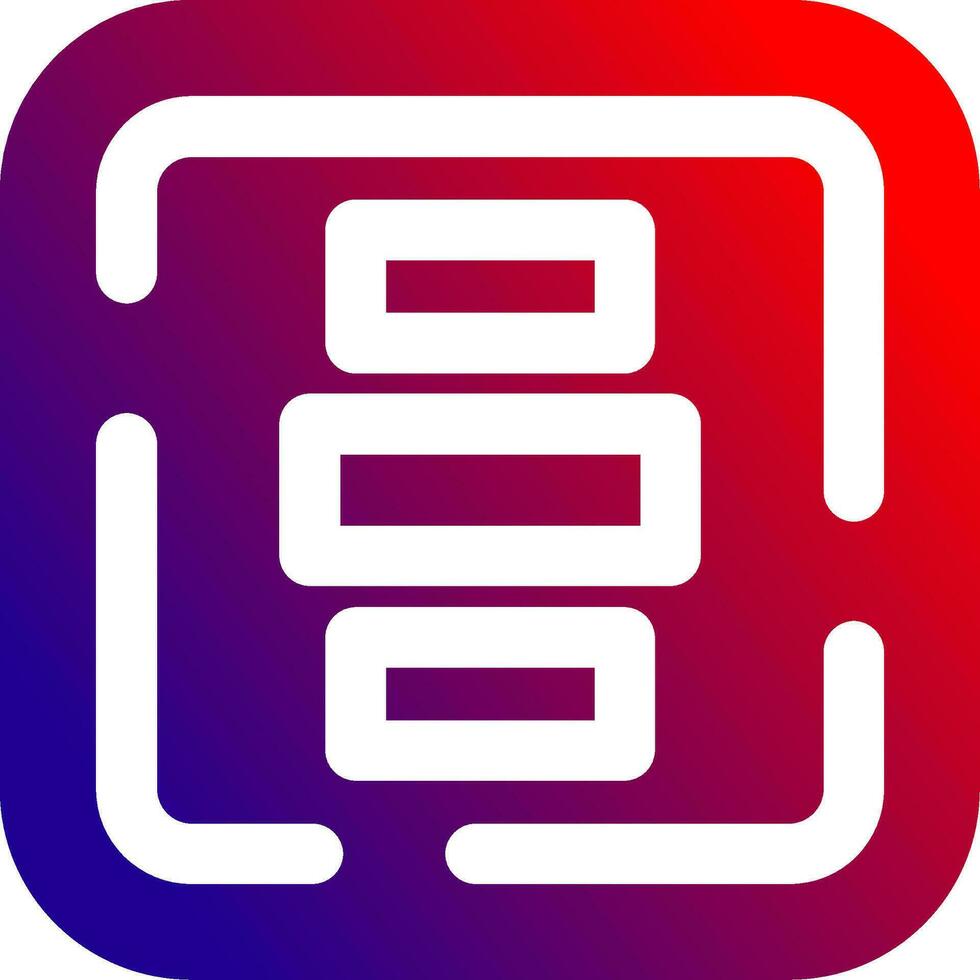 Horizontal Alignment Solid Gradient Icon vector