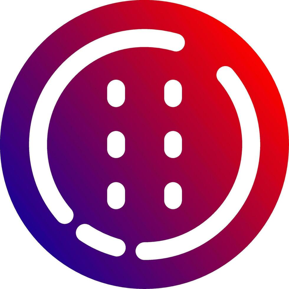 Dotted line Solid Gradient Icon vector