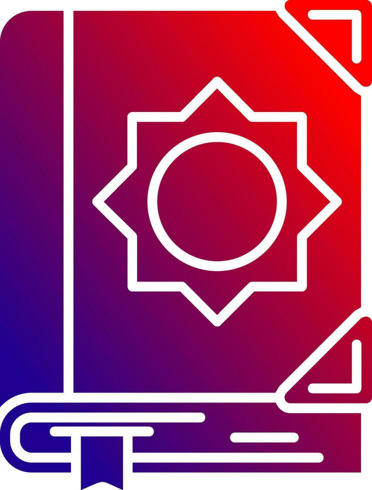 Quran Solid Gradient Icon vector
