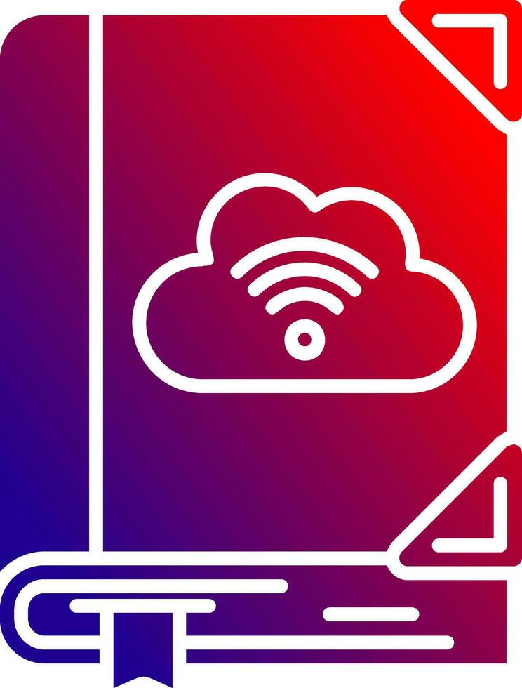 Cloud library Solid Gradient Icon 36993125 Vector Art at Vecteezy