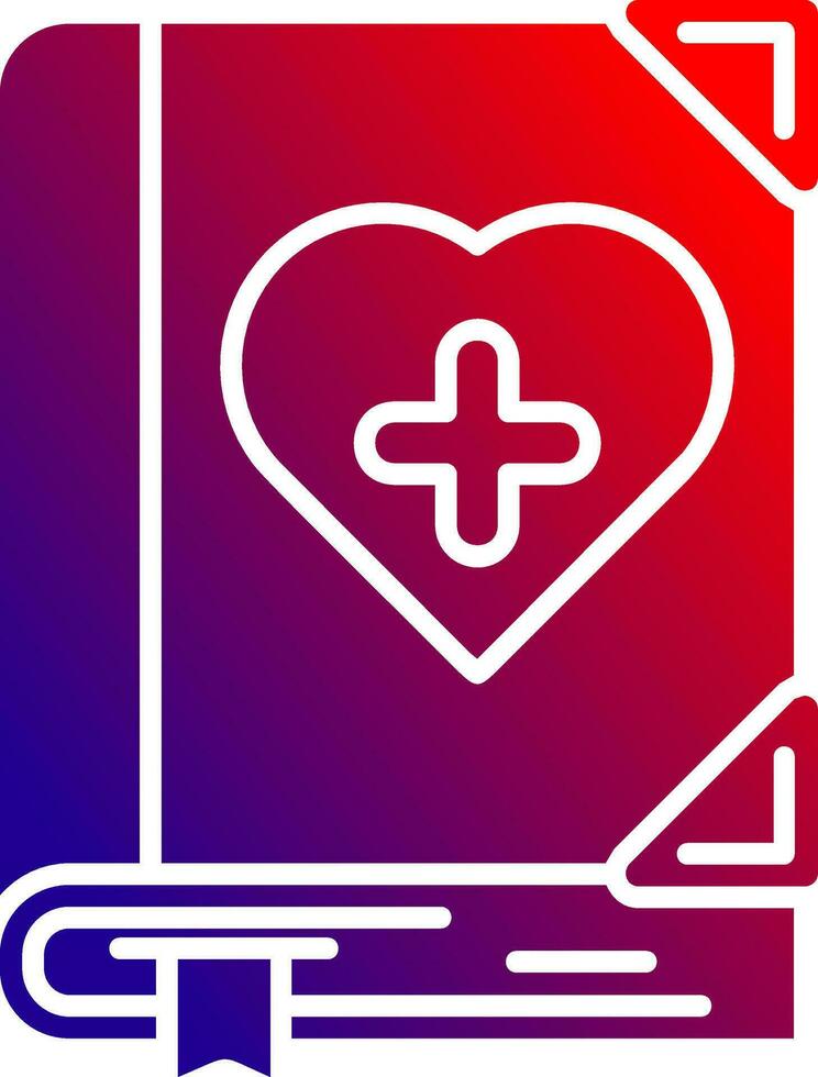 Medical book Solid Gradient Icon vector