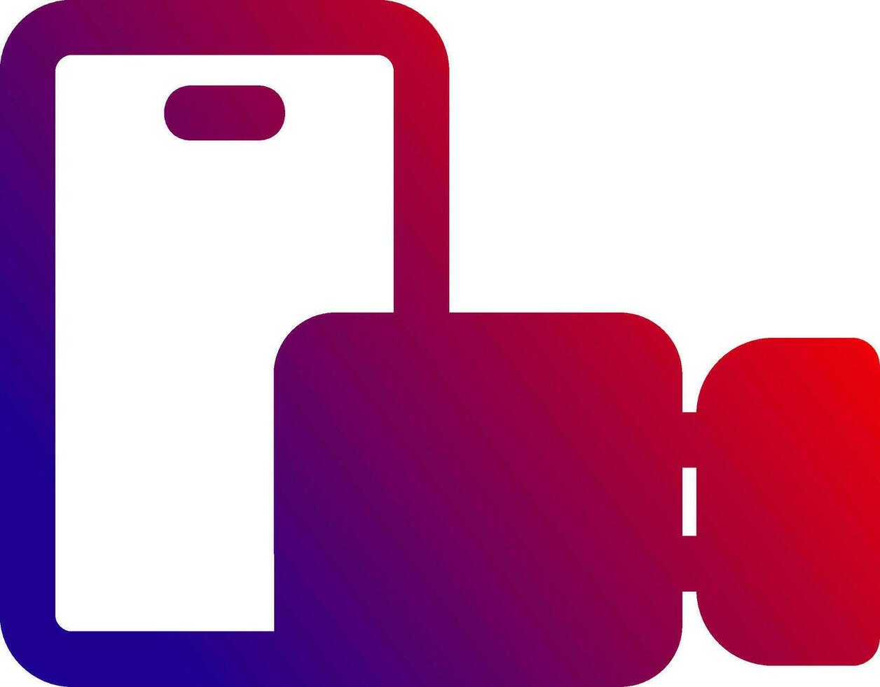 Video call Solid Gradient Icon vector