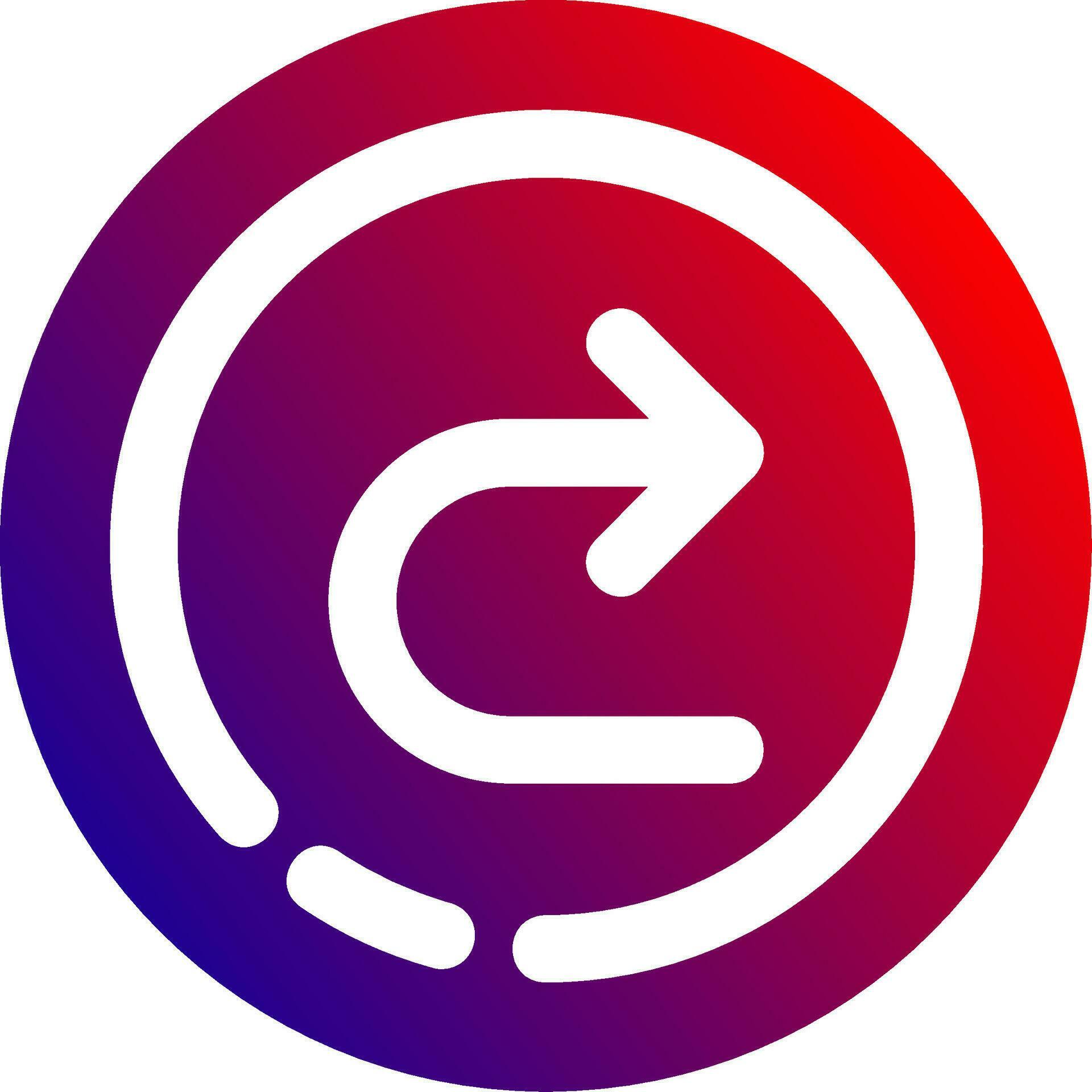 Forward Solid Gradient Icon 36993221 Vector Art at Vecteezy