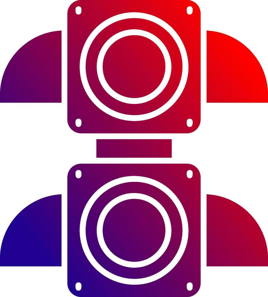 Traffic light Solid Gradient Icon vector