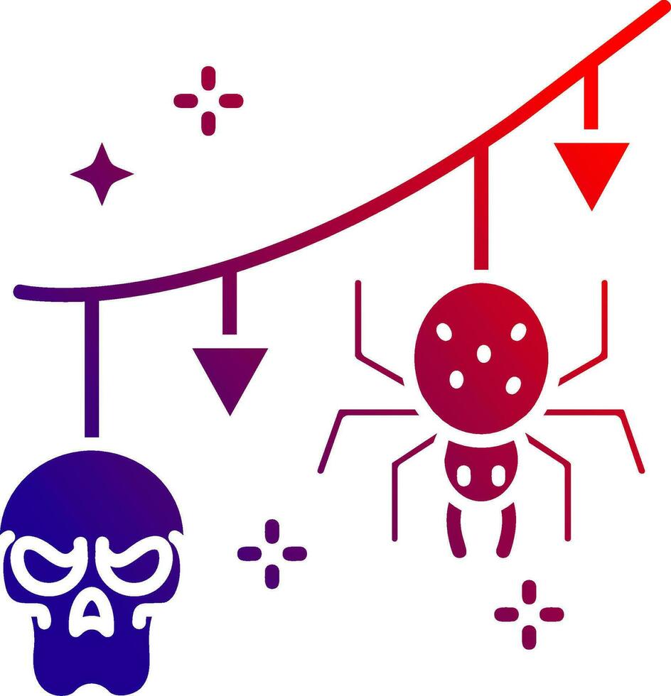 Garland Solid Gradient Icon vector