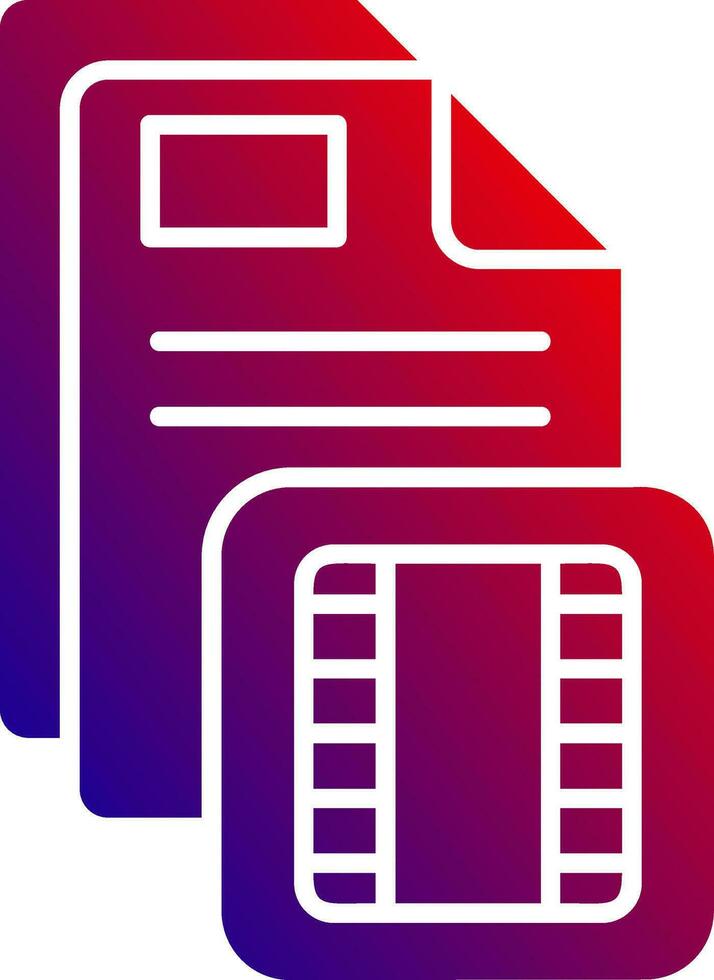 Film Solid Gradient Icon vector