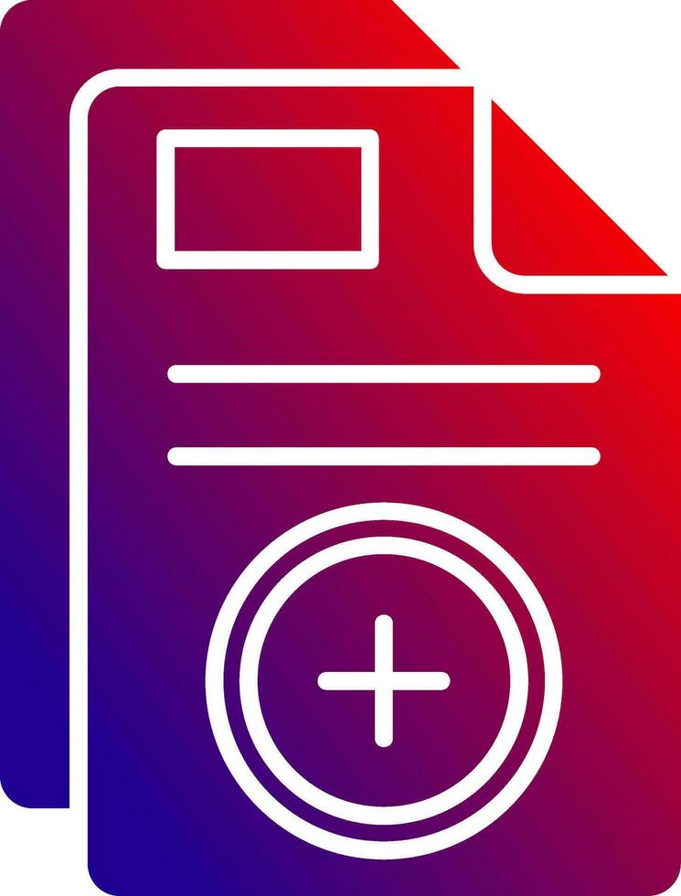 Add Solid Gradient Icon vector