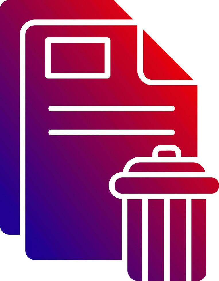 Delete Solid Gradient Icon vector