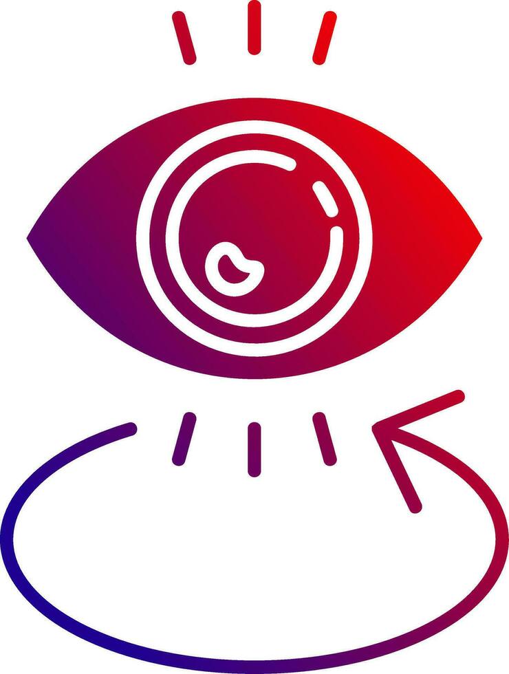 Eye Solid Gradient Icon vector