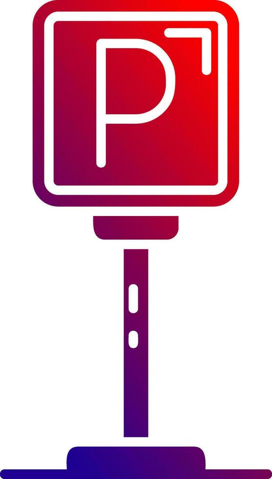 Parking Solid Gradient Icon vector