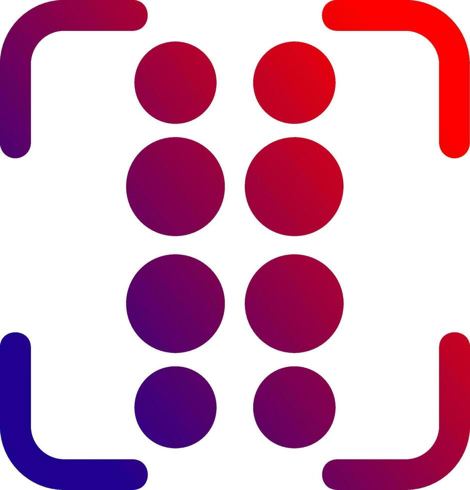 Reorder dots vertical Solid Gradient Icon vector