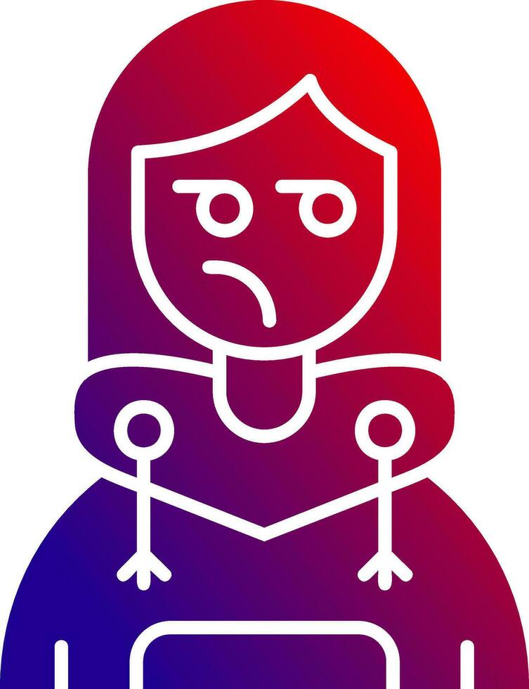 Suspicious Solid Gradient Icon vector