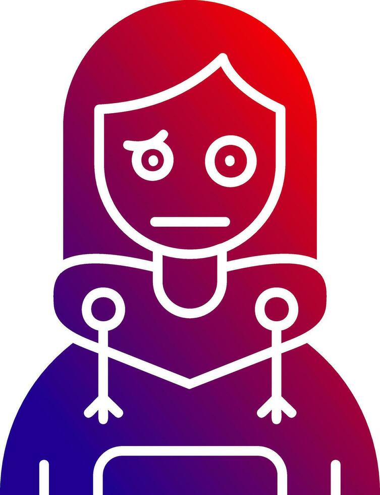 Confused Solid Gradient Icon vector