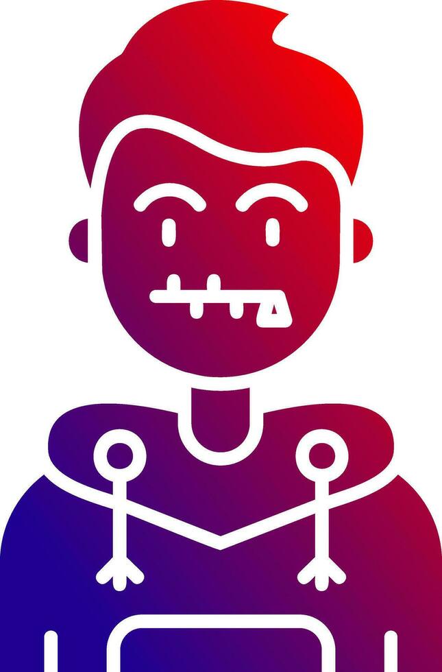 Zipped Solid Gradient Icon vector