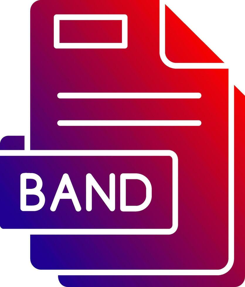 Band Solid Gradient Icon vector