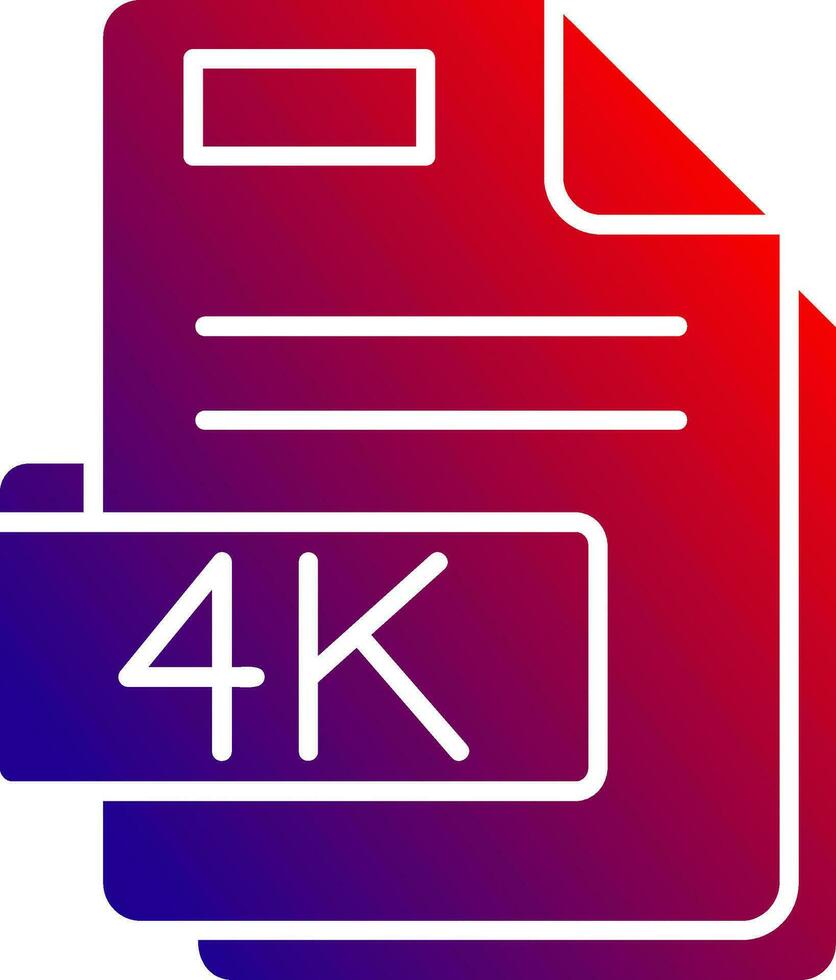 4k Solid Gradient Icon vector