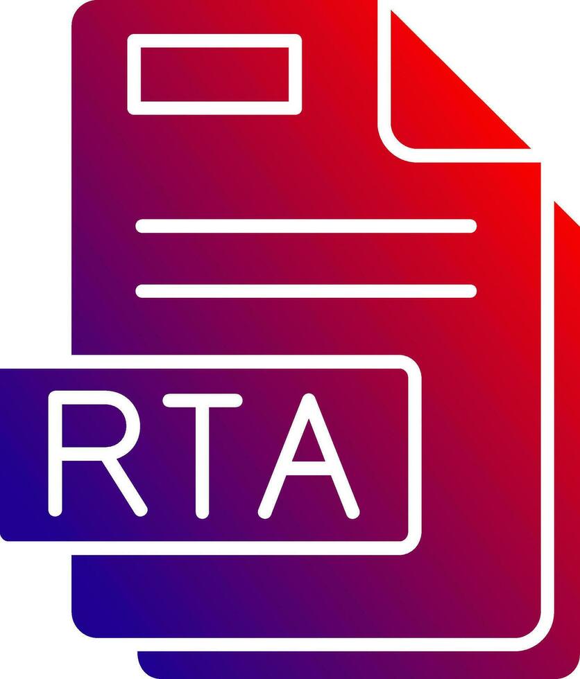 Rta Solid Gradient Icon vector