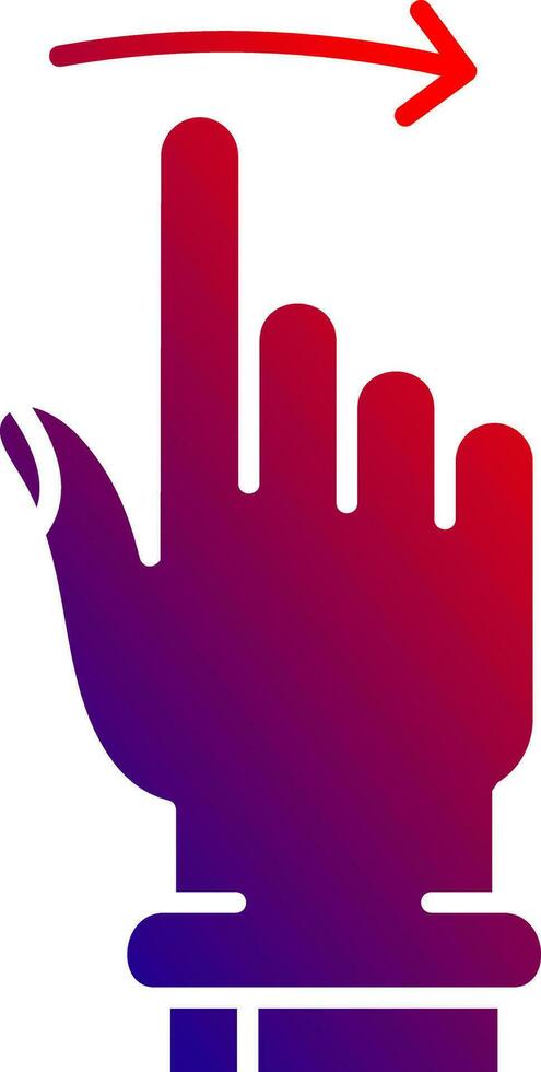 Swipe Right Solid Gradient Icon vector