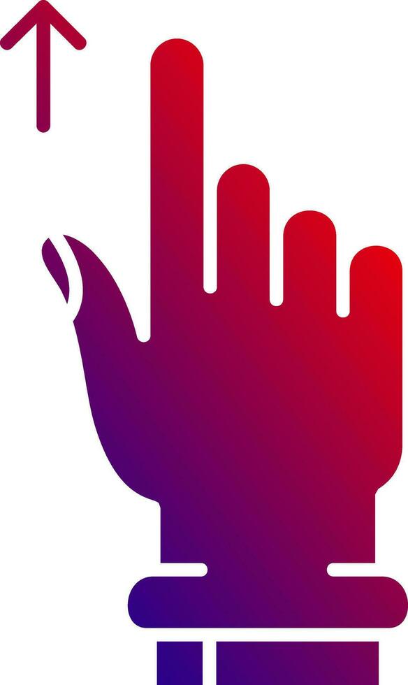 Swipe Up Solid Gradient Icon vector