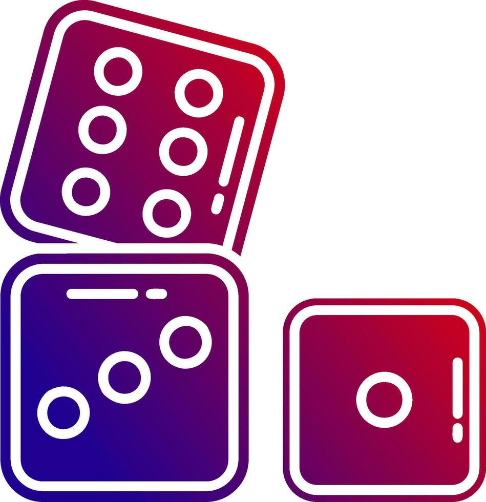 Dices Solid Gradient Icon vector