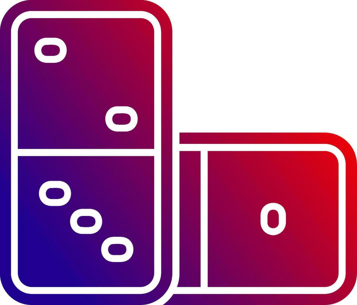 Domino Solid Gradient Icon vector