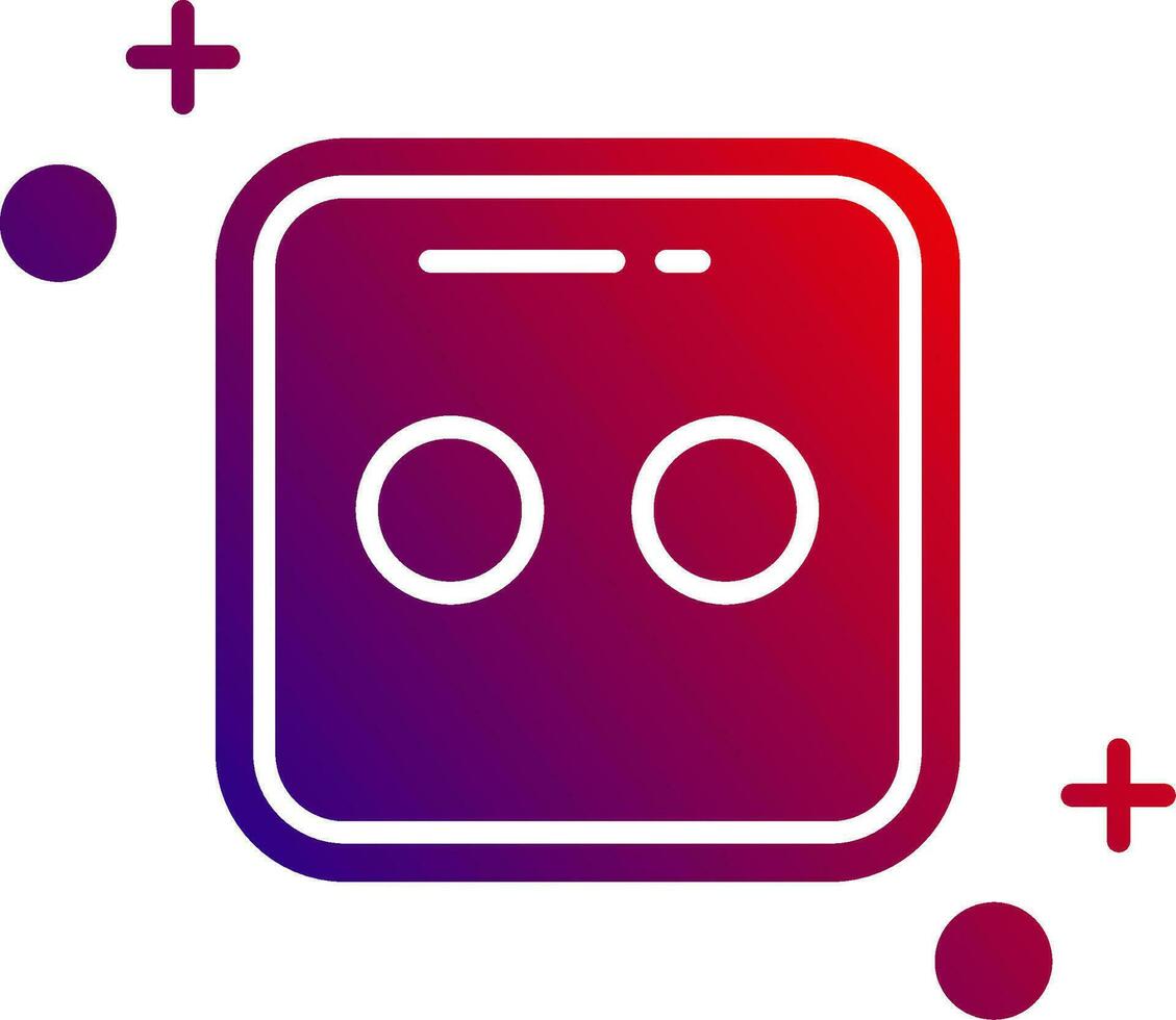 Dice two Solid Gradient Icon vector