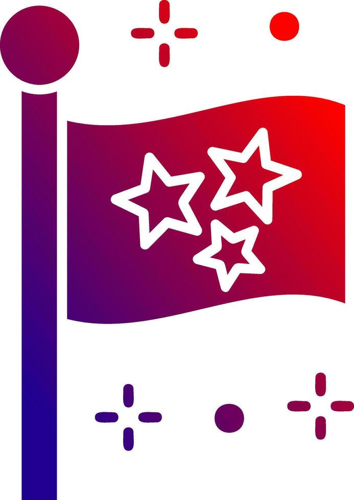 Flag Solid Gradient Icon vector