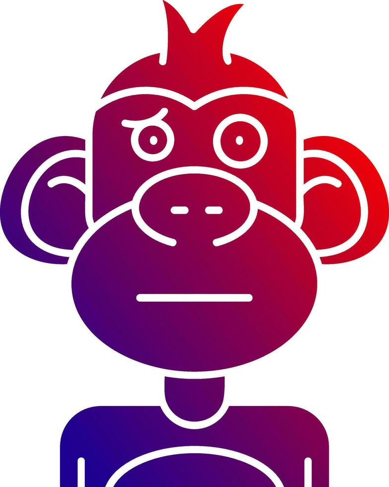 Confused Solid Gradient Icon vector