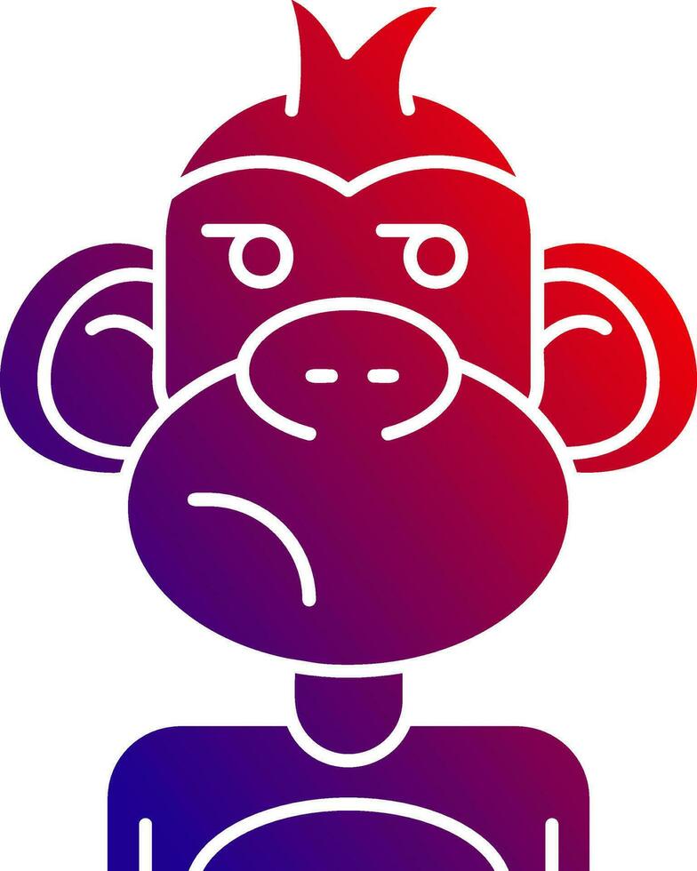 Suspicious Solid Gradient Icon vector