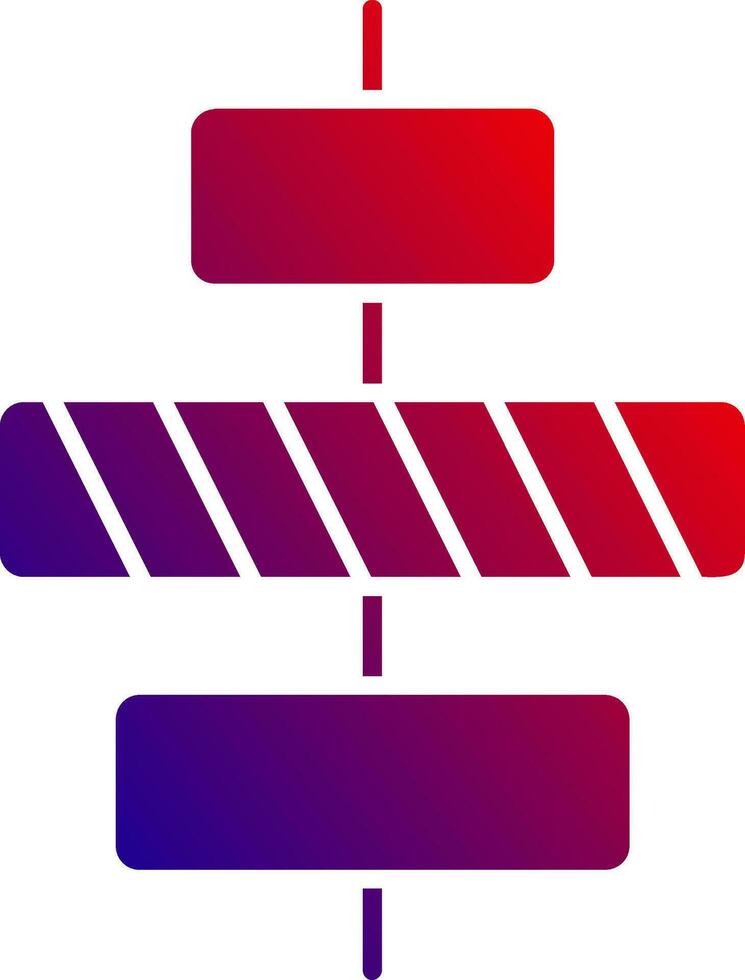 Center alignment Solid Gradient Icon vector