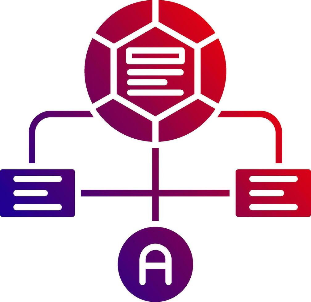 Workflow Solid Gradient Icon vector