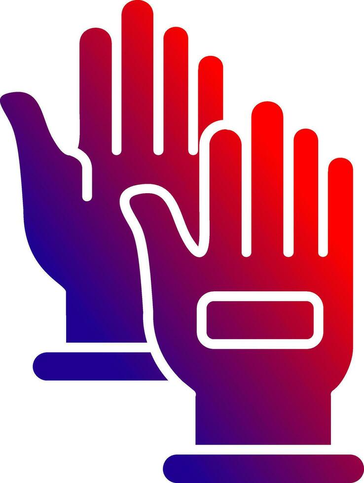 Hand gloves Solid Gradient Icon vector