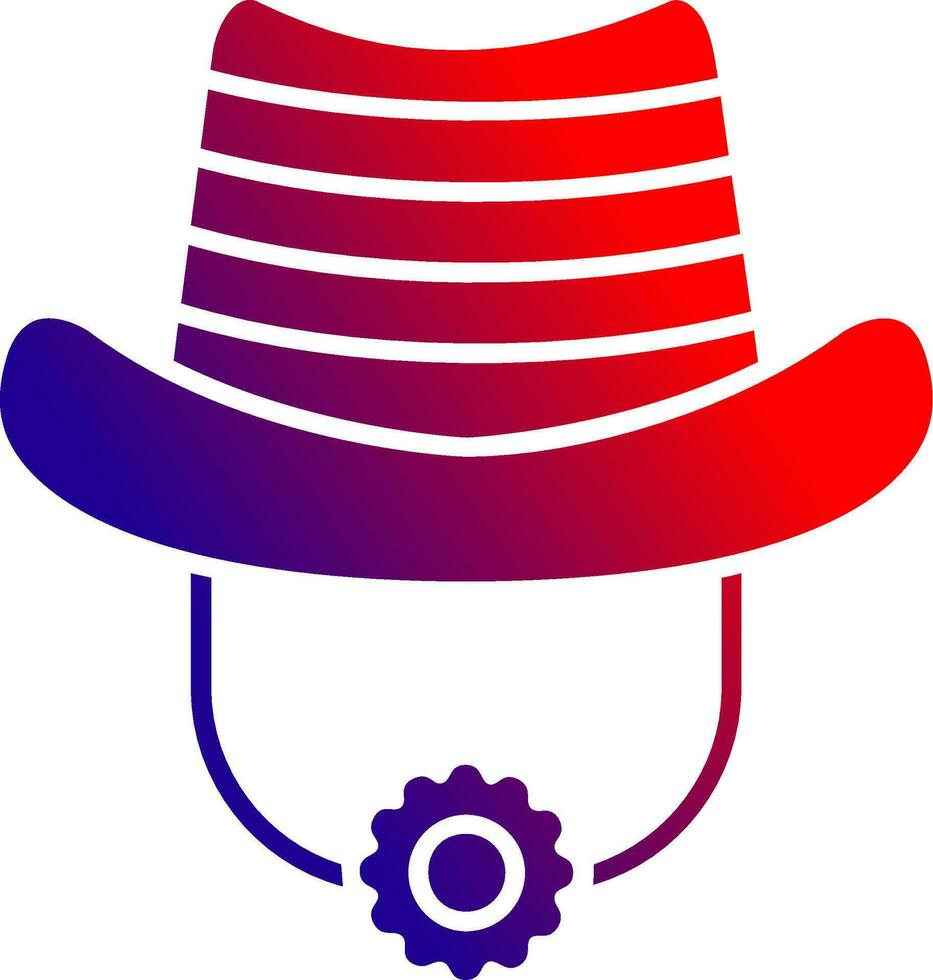 sombrero sólido degradado icono vector