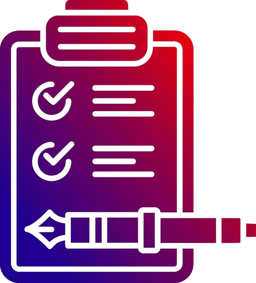 Check list Solid Gradient Icon vector