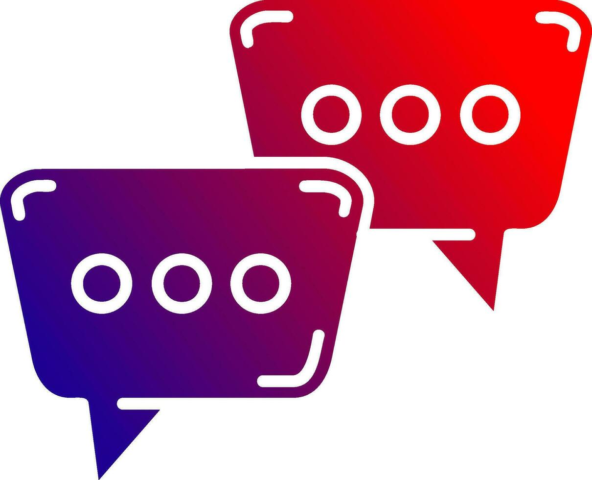 Speech bubbles Solid Gradient Icon vector