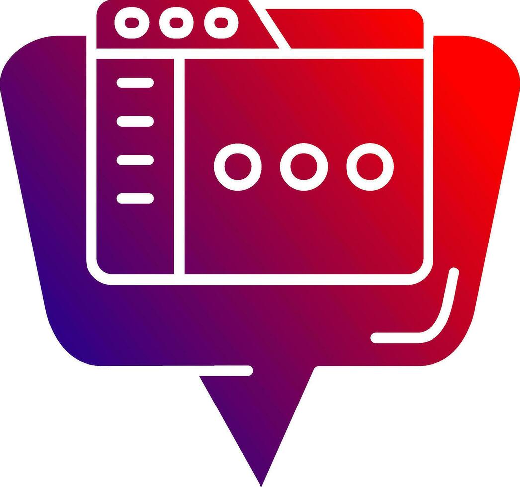 Browser Solid Gradient Icon 36993987 Vector Art at Vecteezy