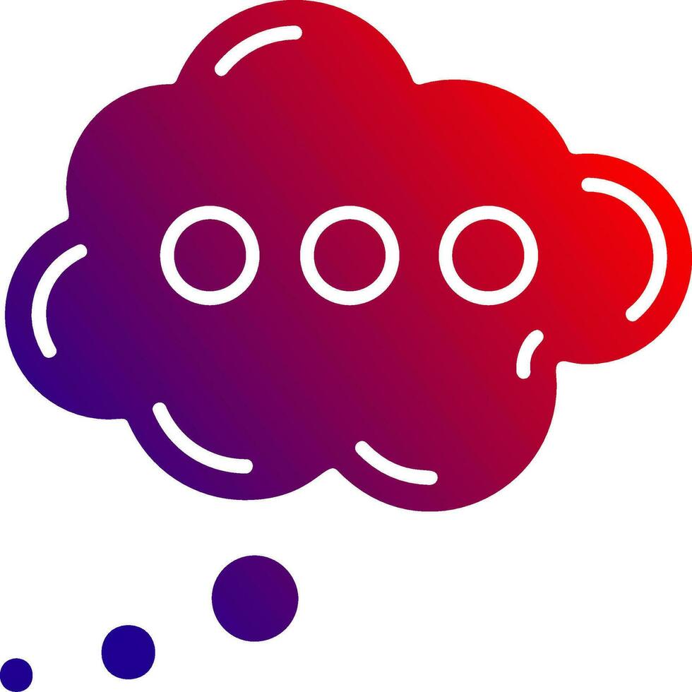 Cloud Solid Gradient Icon vector