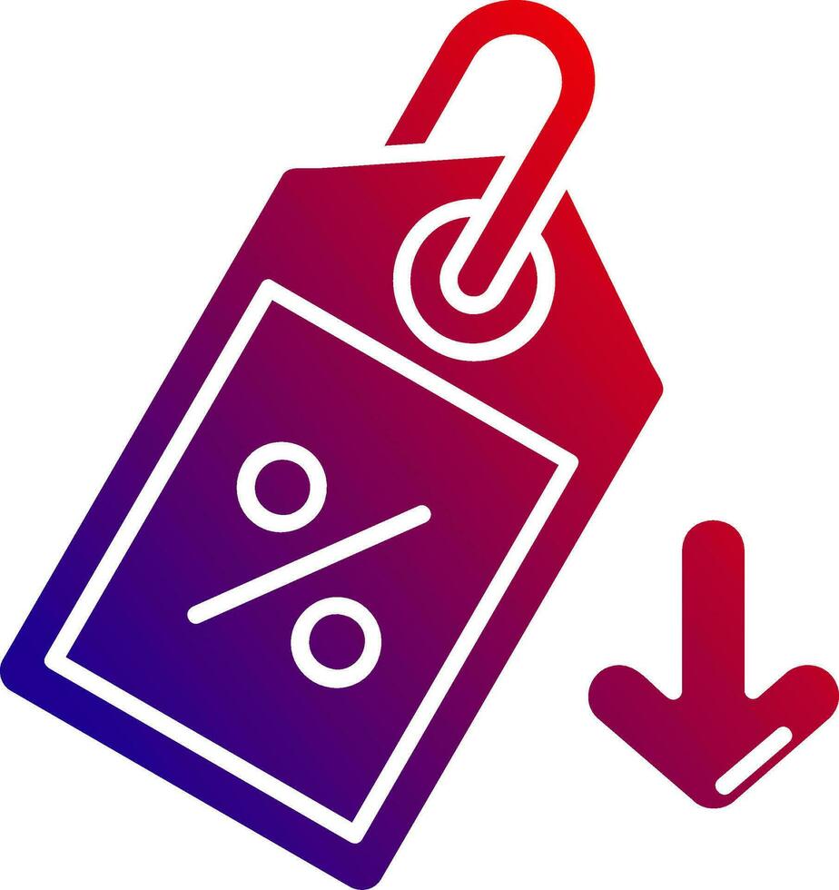 Price tag Solid Gradient Icon vector