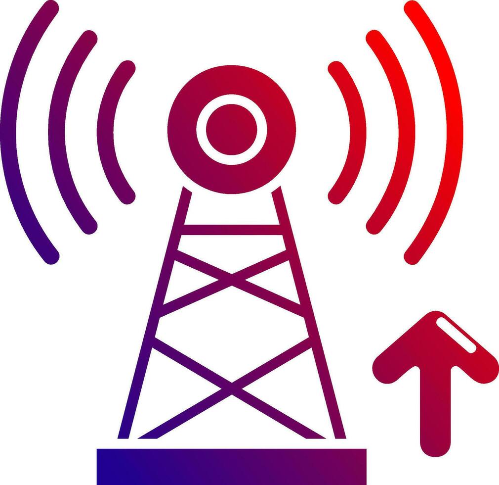 Signal Solid Gradient Icon vector