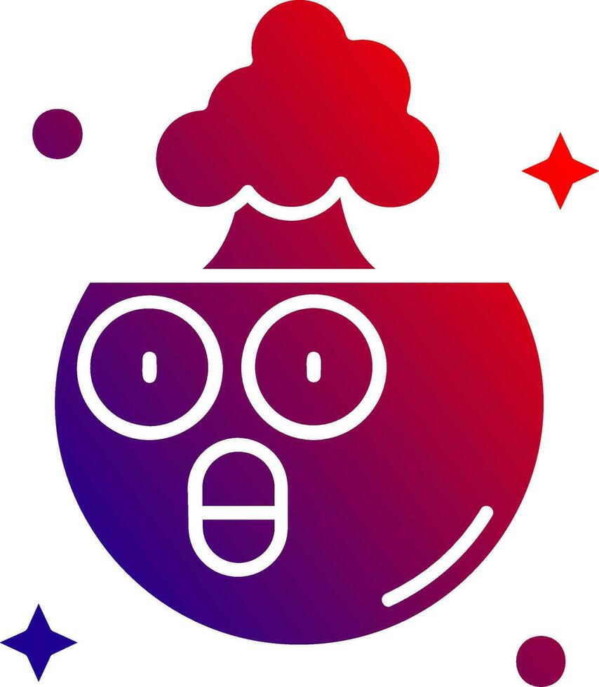 Exploding Solid Gradient Icon vector