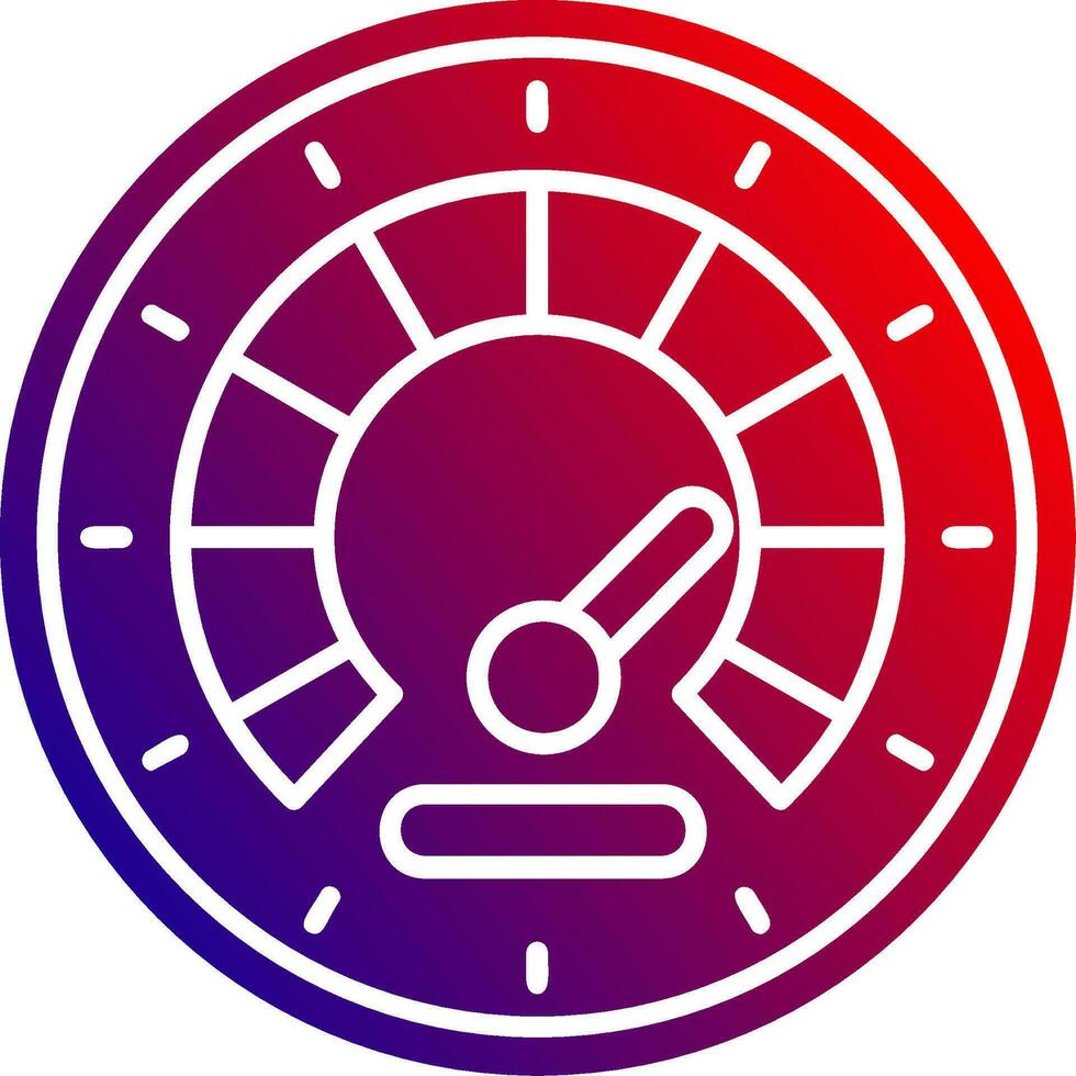 Speedometer Solid Gradient Icon vector