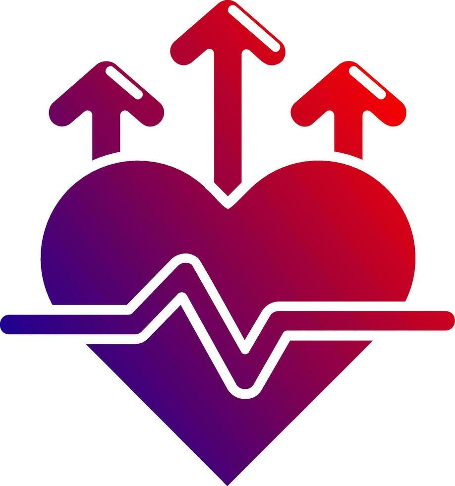 corazón Velocidad sólido degradado icono vector