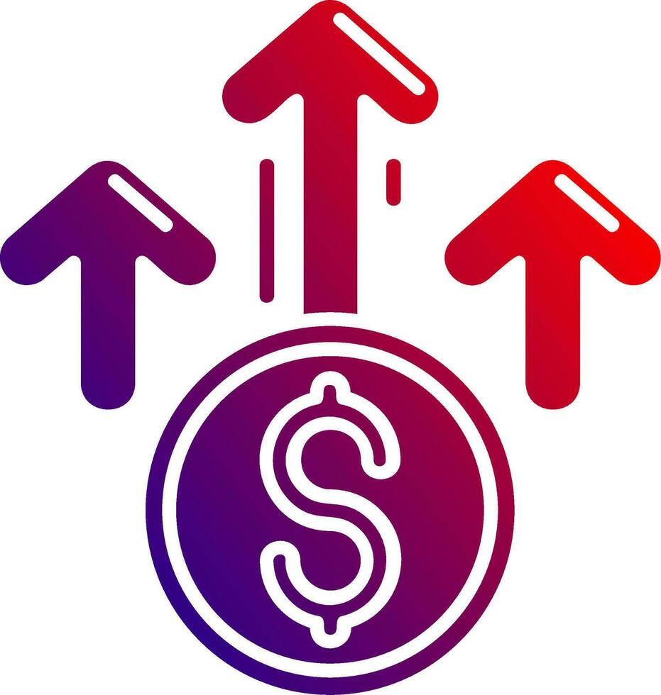 Increase Solid Gradient Icon 36994119 Vector Art at Vecteezy