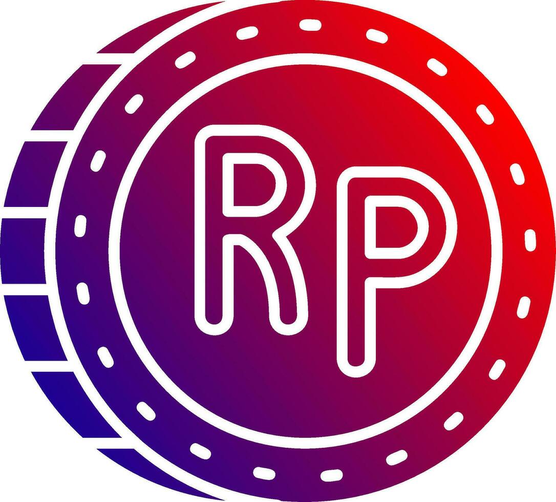 Indonesian rupiah Solid Gradient Icon vector