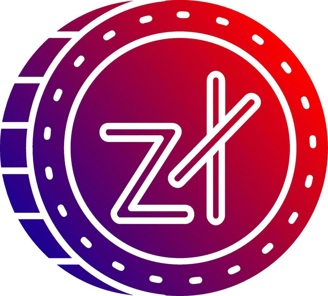 Zloty Solid Gradient Icon vector